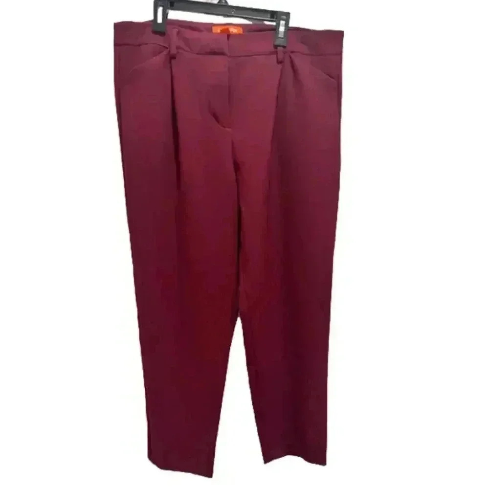 Joe Fresh Burgundy Trouser Dress Pants EUC Size 8
